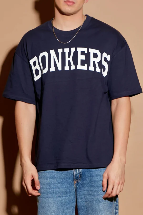 Navy Blue Signature Oversized T-shirt
