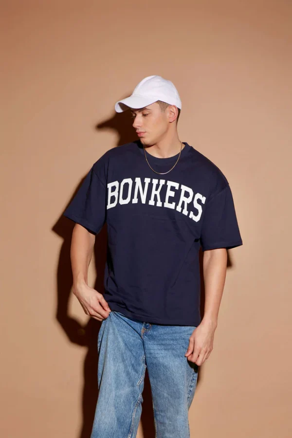 Navy Blue Signature Oversized T-shirt