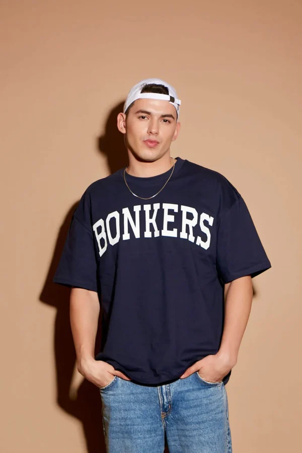 Navy Blue Signature Oversized T-shirt